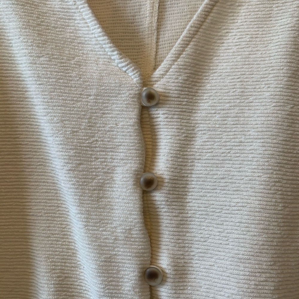 MADEWELL Texture & Thread Button Front Tie Tank - Picture 5 of 9